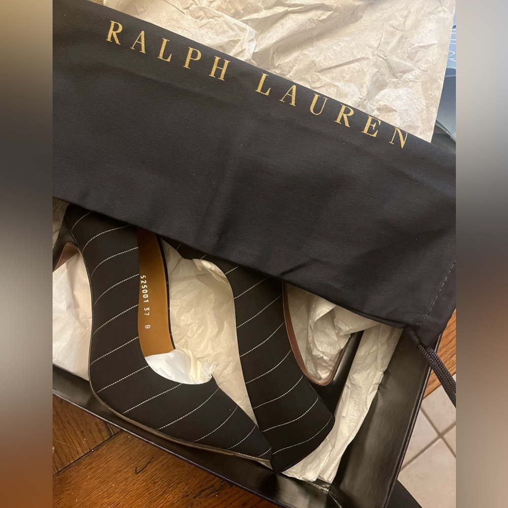 Ralph Lauren Celia Pinstripe Wool Pump - Picture 5 of 10